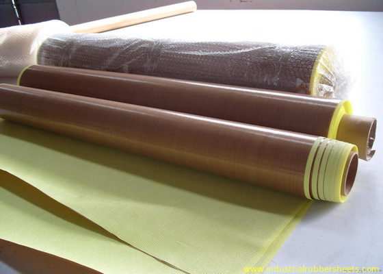 विरोधी उम्र बढ़ने चिपकने वाला + कागज PTFE लेपित शीसे रेशा कपड़ा चिकनी सतह